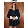 VIMAGE纬漫纪冬季新款通勤修身显瘦洋气撞色外套女V2014614 商品缩略图3