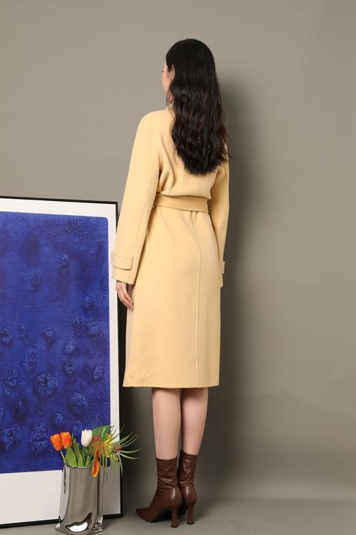 Le Malene 奶黄色羊绒大衣 16703 商品图3