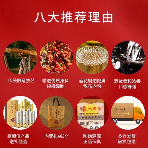 【酒厂直营】52度 百年泸州老窖窖龄酒60年 500ml*6 浓香型白酒    泸州老窖官方旗舰店（内含礼品袋） 商品图7