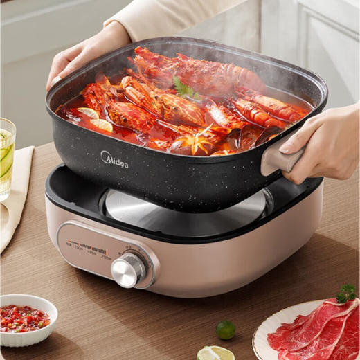 美的（Midea）电火锅6L大容量分体式家用多功能电热锅多用途锅炖煮涮多用锅 MC-HGS303004【ZMD安心系列】 商品图2