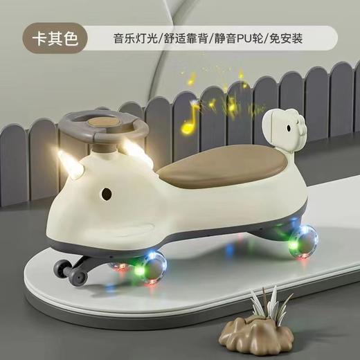 【男女孩公认扭扭车！心动不如马上行动】新款儿童扭扭车,防侧翻万向轮静音闪光轮滑行,大人可坐男女孩溜溜车，滑轮闪亮静音，上坡轻松，轻盈滑行不伤膝lm 商品图0
