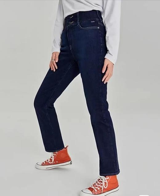 LEEFW23美颜牛仔21修身直筒高腰高弹力纯色牛仔裤女款清水洗 LWB100421203295898L00【富临店】 商品图1