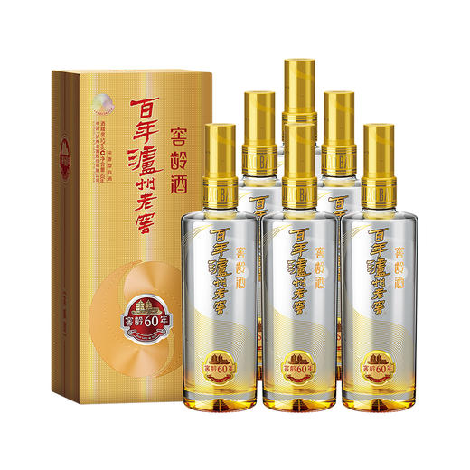 【酒厂直营】52度 百年泸州老窖窖龄酒60年 500ml*6 浓香型白酒    泸州老窖官方旗舰店（内含礼品袋） 商品图4