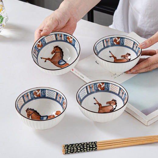【马到成功❗️陶瓷碗筷礼品】盒装套装 银行结婚 乔迁送礼 伴手礼 年会活动奖品 创意图案寓意美好伴手礼新年礼盒年货礼盒 商品图2
