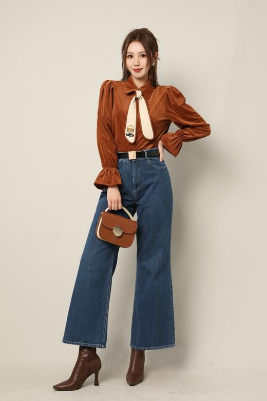 Le Malene 设计感灯芯绒复古衬衫 17501 商品图1