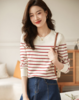 【专属特价】熙世界简约圆领条纹针织衫女秋装新款宽松慵懒套头百搭打底衫 商品缩略图5