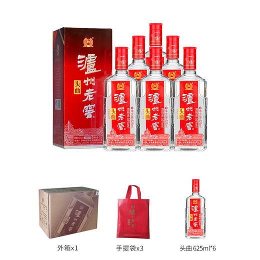 【酒厂直营】泸州老窖浓香型白酒 55度  625ml*6头曲酒 泸州老窖官方旗舰店（内含礼品袋） 商品图3