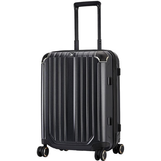 爱华仕（OIWAS）PC材质飞机轮拉杆箱 双层防爆拉链 护角硬箱6367 磨砂黑色 20寸 商品图2