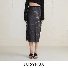 JUDYHUA 亮片肌理设计款铅笔裙