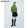 NEELLY纳俪商场同款100%绵羊毛高领套头针织衫冬经典纯色宽松毛衣N23113A01181 商品缩略图2