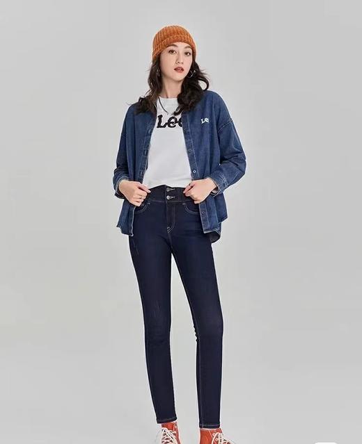 LEEFW23美颜牛仔419紧身高腰高弹力纯色牛仔裤女款清水洗 LWB100419203294898L00【富临店】 商品图2