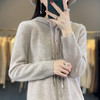 QH-RY379连帽针织开衫女秋冬新款上衣宽松短款毛衣外搭帽衫卫衣韩版外搭 商品缩略图8
