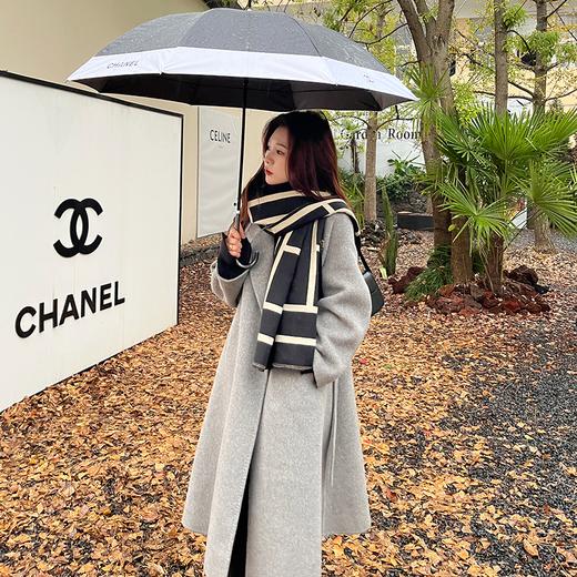 muu私服 双面婴驼绒大衣/ 设计师品牌私服系列～外套秋冬撞色通勤 商品图3