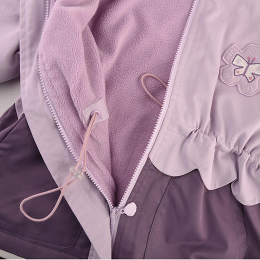 棉果果秋季新品女童撞色拼接保暖锁温防风夹棉风衣M322100723430 商品图5