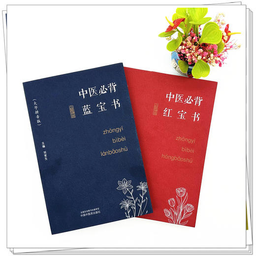 【全2册】中医必背蓝宝书+红宝书（大字拼音版）刘更生 主编 中国中医药出版社 中医基础 入门 中药 方剂 针法 针灸学濒湖脉学书籍 商品图1