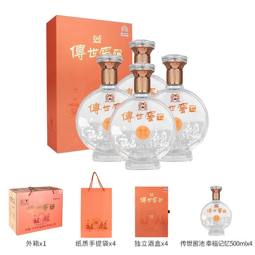 【酒厂直营】52度传世窖池酒幸福记忆500ml*4   泸州老窖官方旗舰店 商品图2