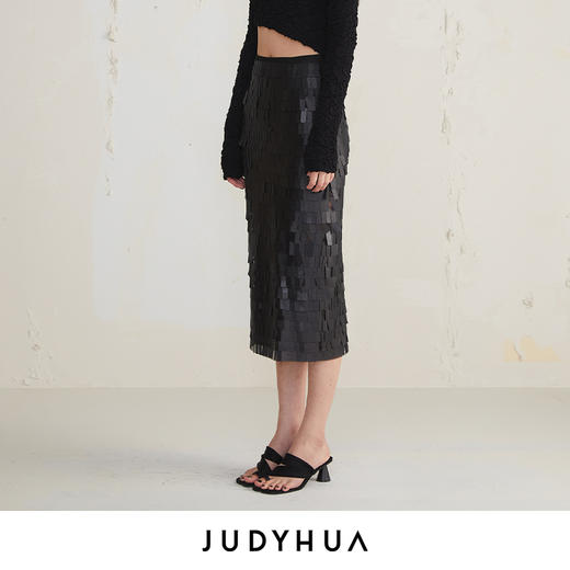 JUDYHUA 亮片肌理设计款铅笔裙 商品图1