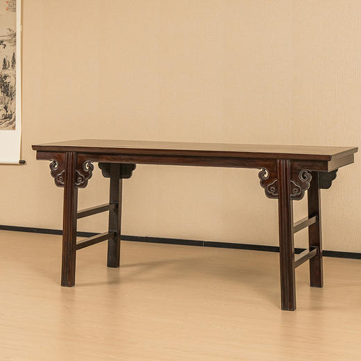 清 红木夹头榫如意云纹画案 商品图4