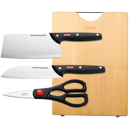 苏泊尔（SUPOR）锋匠刀具四件套切片刀多功能刀剪刀砧板TK21110T厨具YMK 商品图4