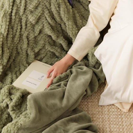 高档布兰卡小麦穗兔毛毯舒适亲肤毛毯冬季沙发毯休闲毯轻奢 商品图1