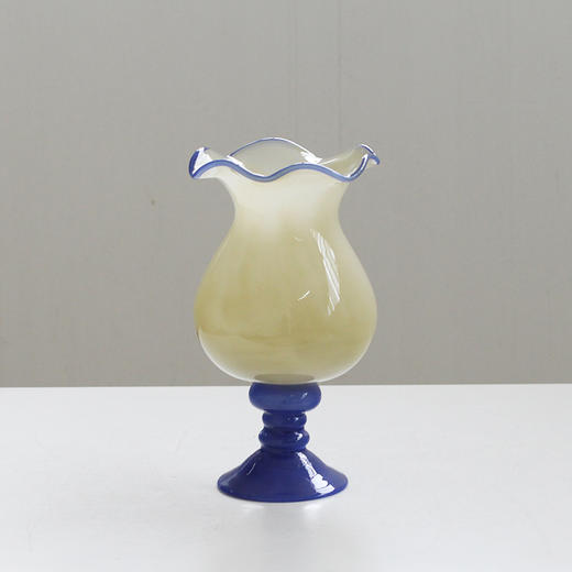 简约中古奶油复古玻璃花瓶摆件客厅餐桌水培插法式轻奢风装饰品 商品图1