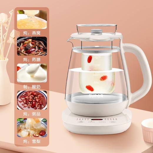 苏泊尔（SUPOR）养生壶1.5L双层壶体防烫保温炖煮双全高硼硅玻璃 多功能电茶壶煮茶壶煮茶器SW-15Y03 商品图4