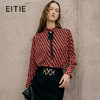 EITI爱特爱春季新款修身显瘦百搭印花立领衬衣7309002 商品缩略图0