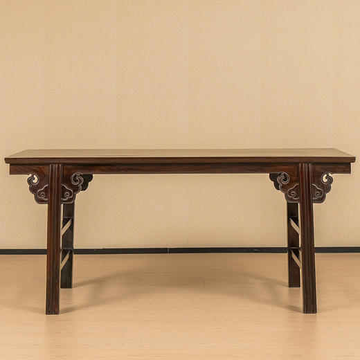 清 红木夹头榫如意云纹画案 商品图0