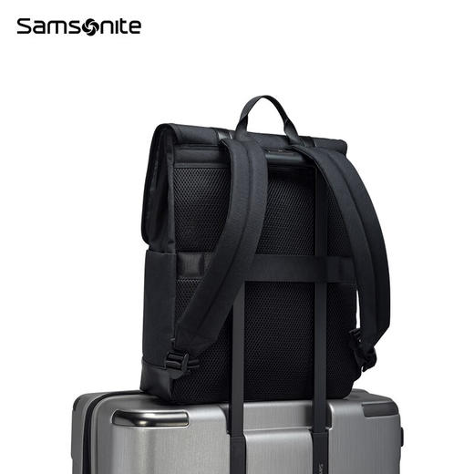 Samsonite//新秀丽背包男 商务笔记本电脑包轻便书包 96Q NU4 黑色96Q*09031 商品图5