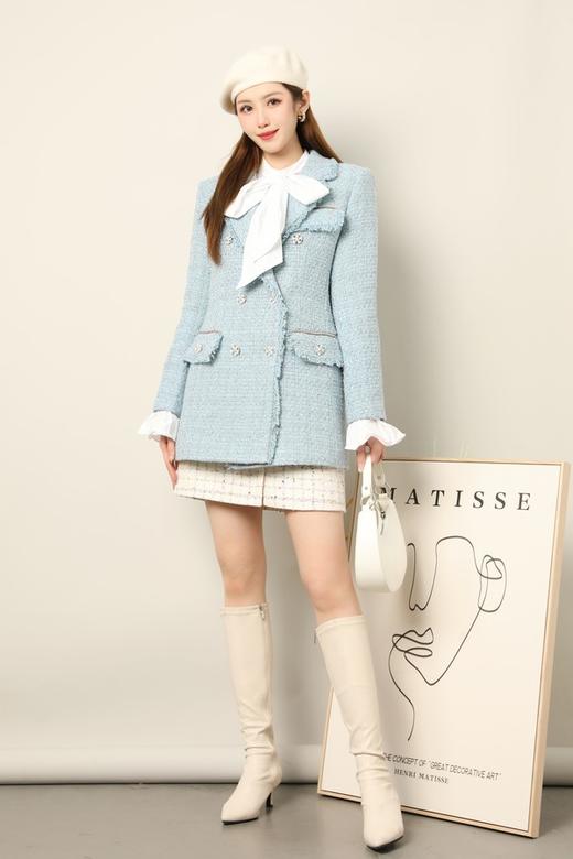 Le Malene 蓝色翻领小香风西装外套 17645 商品图2