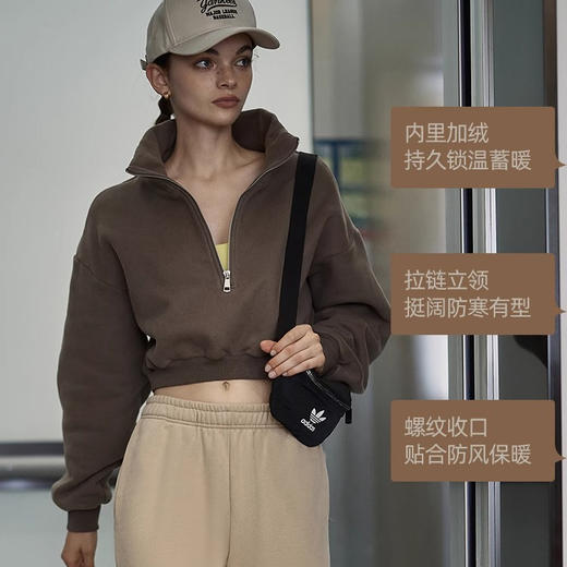 跃牌【禅语梵心系列】加绒半拉链健身瑜伽外套 WT2493 商品图2