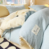 水洗棉华夫格四件套简约纯棉床单被罩南通床上用品全棉三件套被套 商品缩略图9