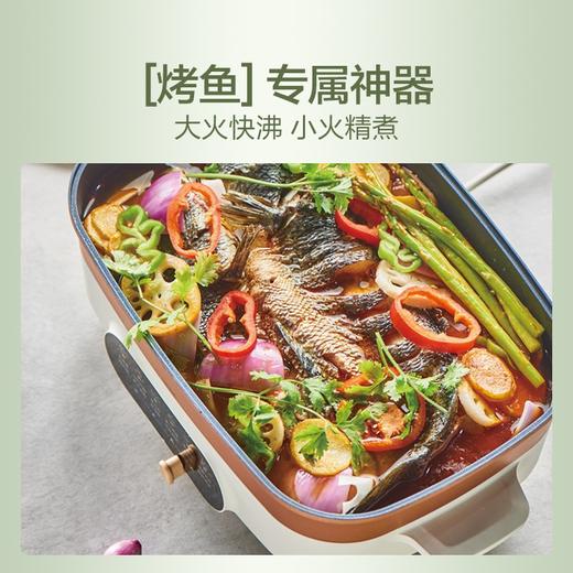 苏泊尔(SUPOR) 34×24cm ZMD安心系列 煎烤机 电脑型 美食家系列 米白色+香槟金 JD3424D08 商品图4