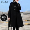 奢姿2024年冬装新款大码女装中长款双面呢外套胖妹妹翻领气质外套6534110916 商品缩略图0