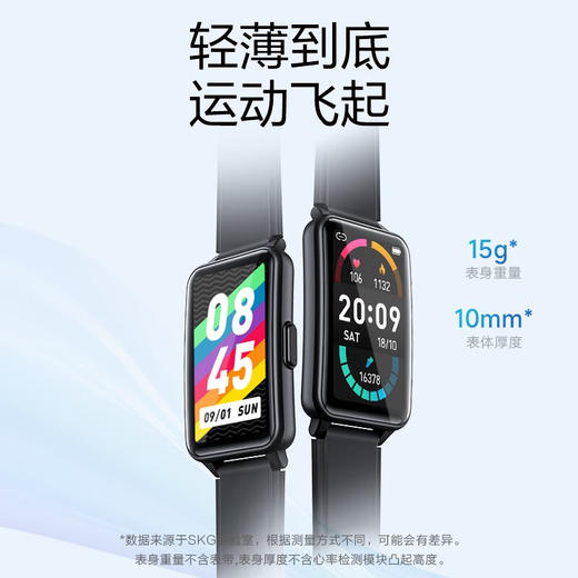 SKG智能手表心电记录仪血氧检测长续航防尘防水运动健康监测多功能高端手表生日实用礼品送父母长辈礼物 运动手环 V3 商品图1
