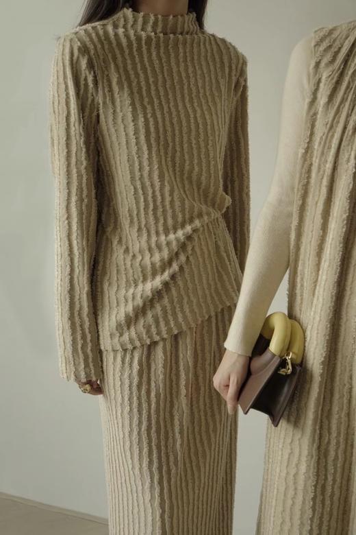 Le Malene 浅卡其高级肌理感半裙套装 17587 商品图0