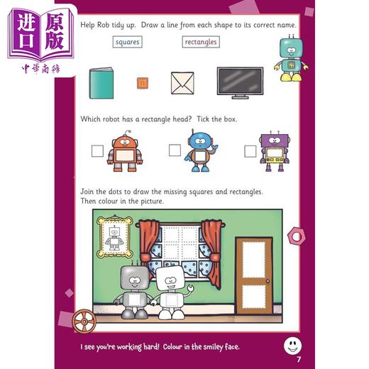 【中商原版】英国原版CGP教辅 New Colour Shape & Pattern Maths Activity Book 3-5岁颜色形状样式数学家庭学习活动手册 商品图3