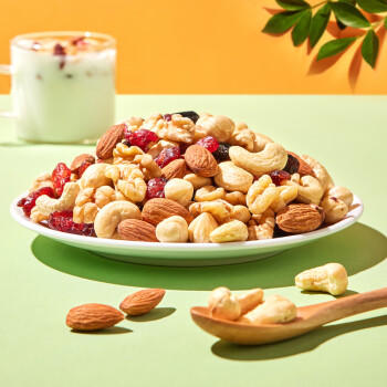 甘源每日坚果炒货礼盒综合果仁C休闲零食果干核桃腰果独立小袋400g/盒 商品图4