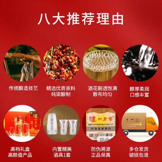 【酒厂直营】52度 泸州老窖六年窖头曲 一帆风顺礼盒 500ml*2 泸州老窖官方旗舰店 商品图7