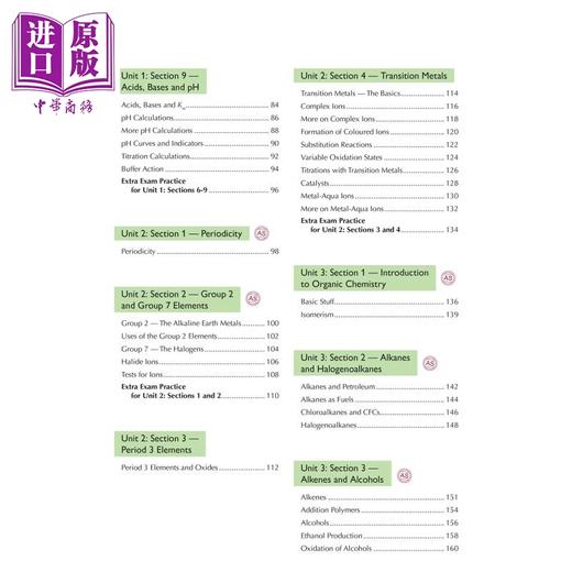 【中商原版】英国CGP A-Level Chemistry: AQA Year 1 & 2 Complete Revision & Practice with Online Edition 商品图2