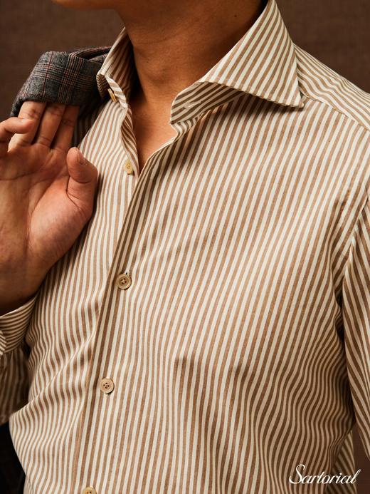 Avino 橘条海岛棉衬衫 商品图3