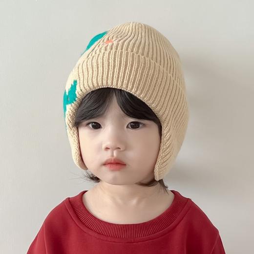 儿童帽子秋冬男孩可爱超萌针织毛线帽女童防风护耳宝宝加厚保暖帽 商品图1