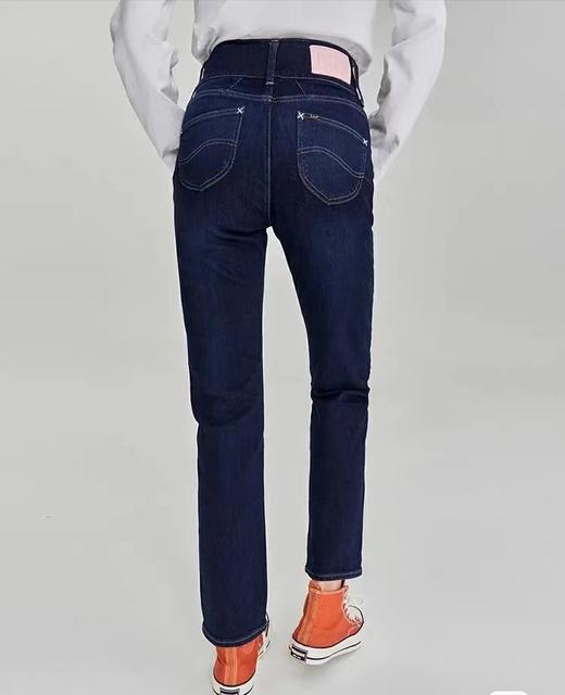 LEEFW23美颜牛仔21修身直筒高腰高弹力纯色牛仔裤女款清水洗 LWB100421203295898L00【富临店】 商品图3