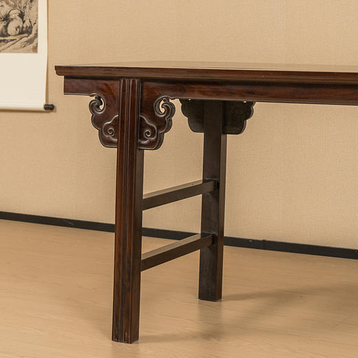 清 红木夹头榫如意云纹画案 商品图3