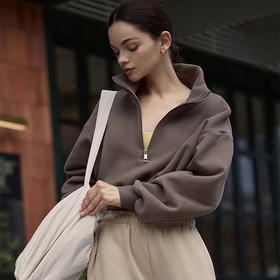 跃牌【禅语梵心系列】加绒半拉链健身瑜伽外套 WT2493