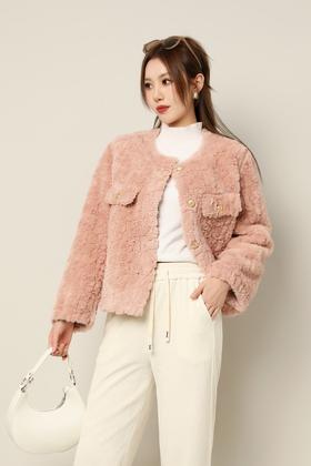 amadella 小香风羊羔毛绒短外套 17463