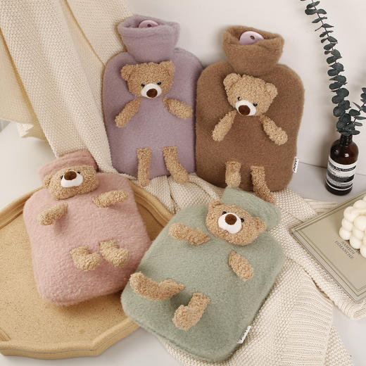 乐尚星魔法熊热水袋1000ml颜色随机 商品图0