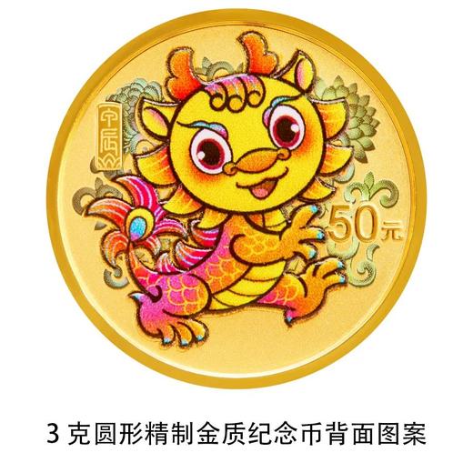 【全款】2024龙年生肖圆形金银币 商品图3