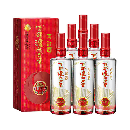 【酒厂直营】52度百年泸州老窖窖龄酒30年 500ml*6 浓香型白酒    泸州老窖官方旗舰店（内含礼品袋） 商品图2