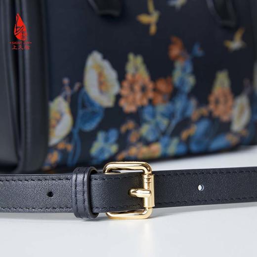 SAINTJOY/上久楷 女士宋锦拎包 黑色 酒红 生机 拎包 BWS23A0801 商品图9